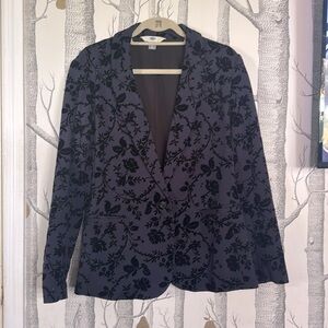 Old navy floral velvety blazer L